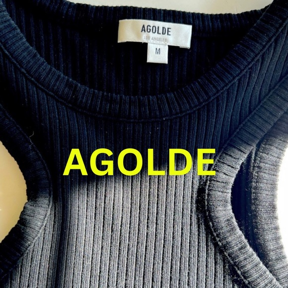 Agolde Tops - Agolde Bea Cutaway Tank Black SZ MEDIUM